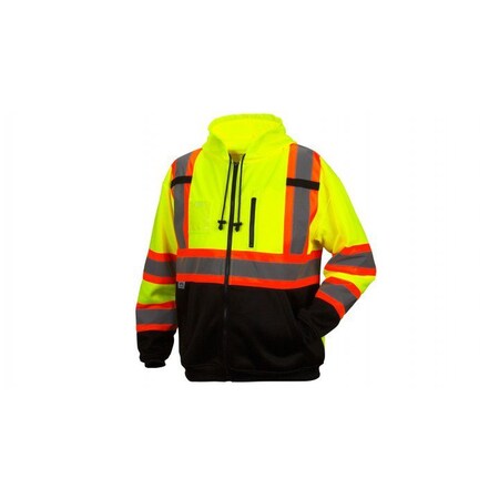 Pyramex Canadian premium zipper sweatshirt in lime - 2X large RCSZH3310X2